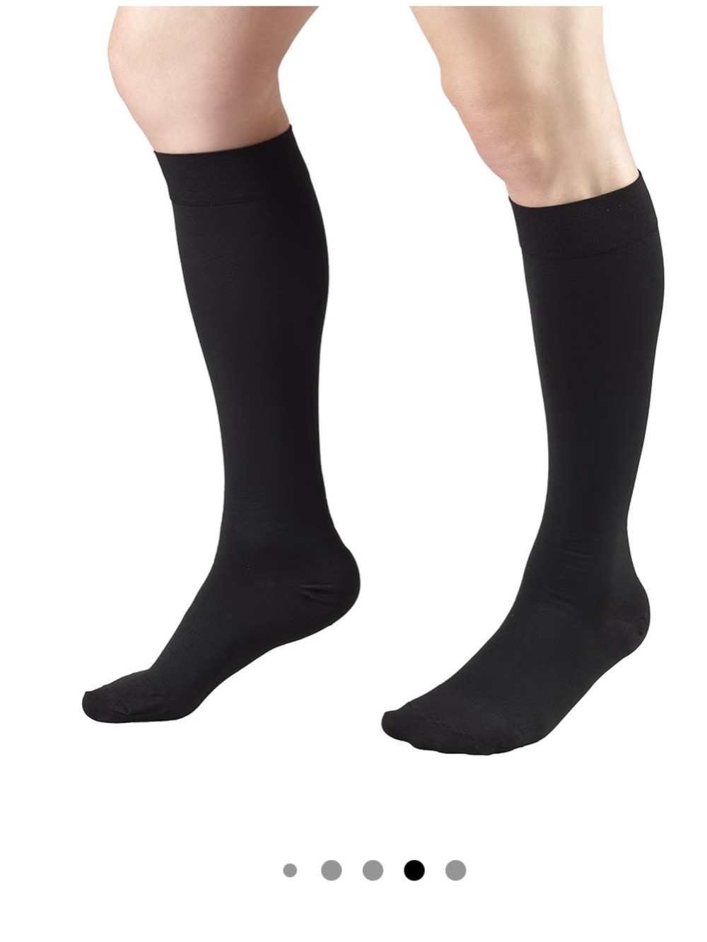 TruForm 8865 UNISEX CT Below Knee Stockings Compression 20-30. Black Size  3X-Lg